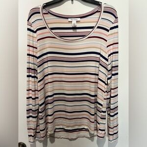 White House Black Market Multicolor Striped Shirt